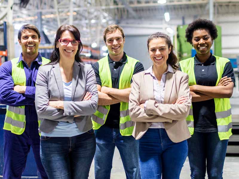 Employees in a Warehouse